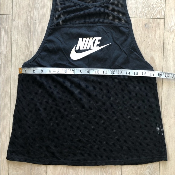 Nike Racerback Mesh Logo Tank Top in Black Women’s Size M - Picture 4 of 7